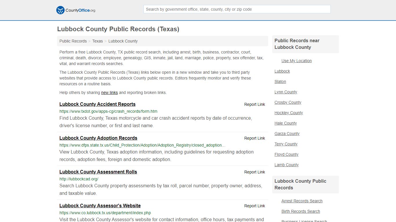 Public Records - Lubbock County, TX (Business, Criminal ...